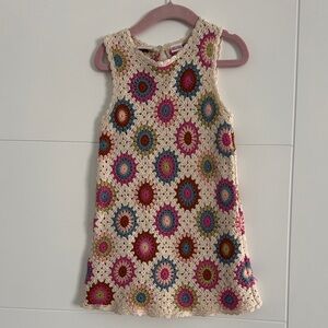 Zara Colorful Crochet Kids Dress